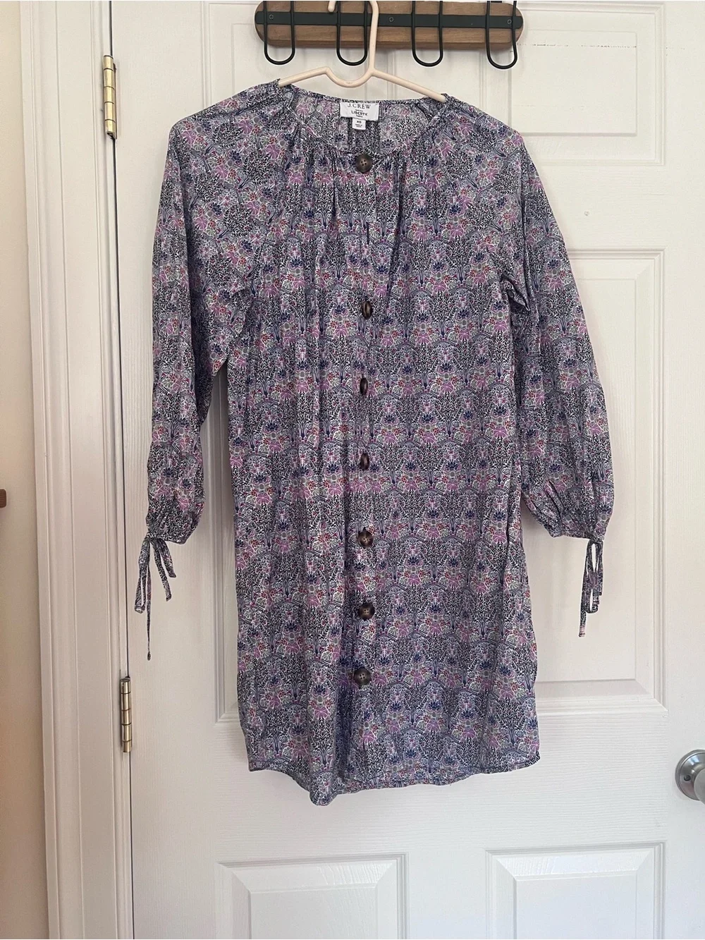 Liberty Fabric x J.Crew Club Nouveau Floral Button-Front Dress